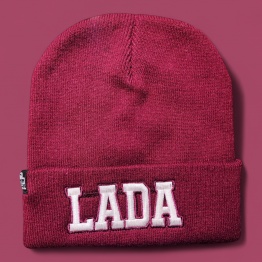 LADA kötött visszahajtott sapka bordó